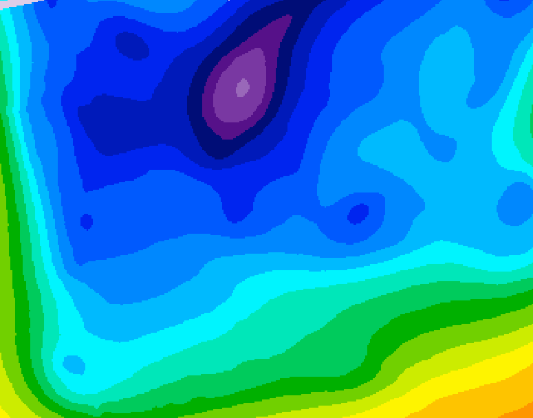 GDPS 500 millibar geopotential height 186 hour forecast chart for Canada based on 2026/02/08 0000Z data