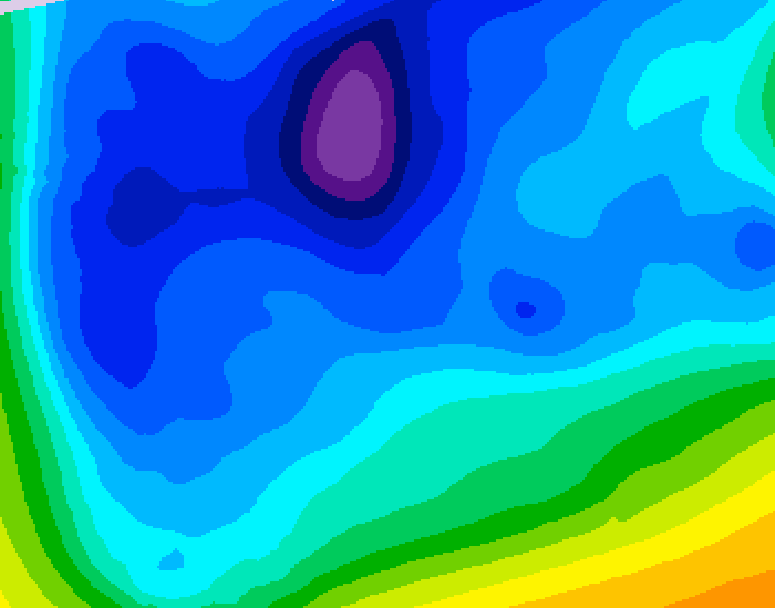 GDPS 500 millibar geopotential height 198 hour forecast chart for Canada based on 2026/02/08 0000Z data