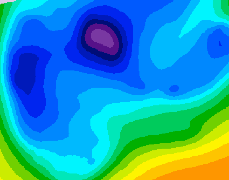GDPS 500 millibar geopotential height 216 hour forecast chart for Canada based on 2026/02/08 0000Z data