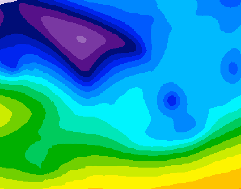 GDPS 500 millibar geopotential height 072 hour forecast chart for Canada based on 2026/02/08 1200Z data