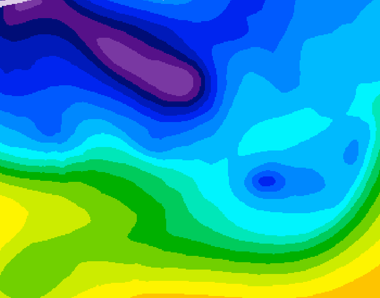 GDPS 500 millibar geopotential height 102 hour forecast chart for Canada based on 2026/02/08 1200Z data