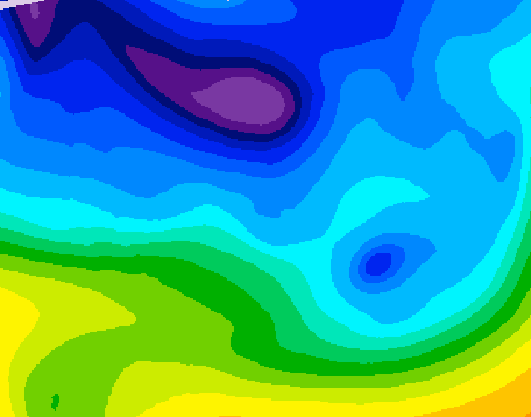 GDPS 500 millibar geopotential height 114 hour forecast chart for Canada based on 2026/02/08 1200Z data