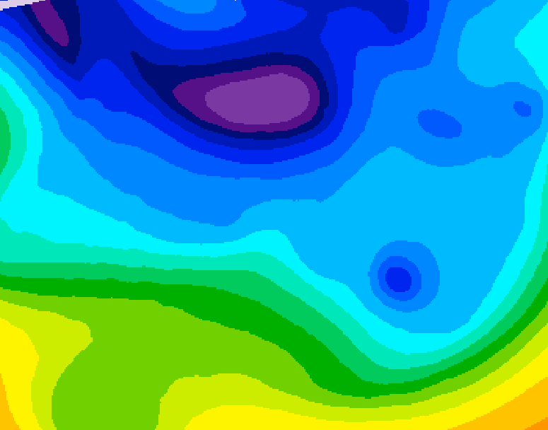 GDPS 500 millibar geopotential height 126 hour forecast chart for Canada based on 2026/02/08 1200Z data