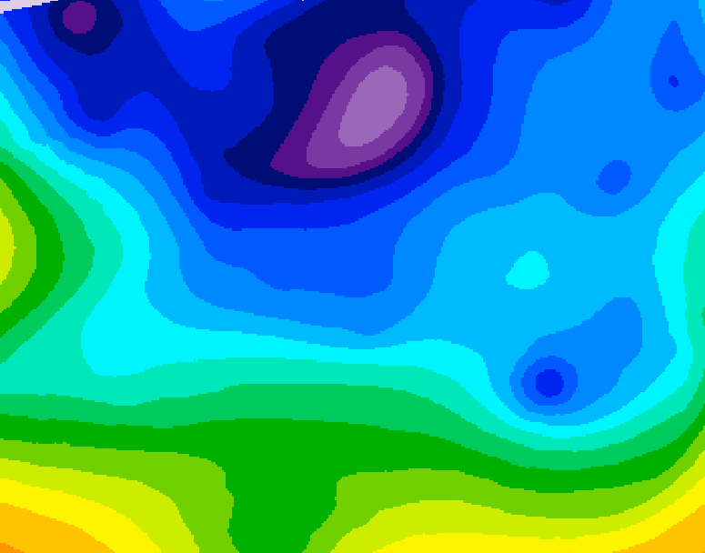 GDPS 500 millibar geopotential height 150 hour forecast chart for Canada based on 2026/02/08 1200Z data