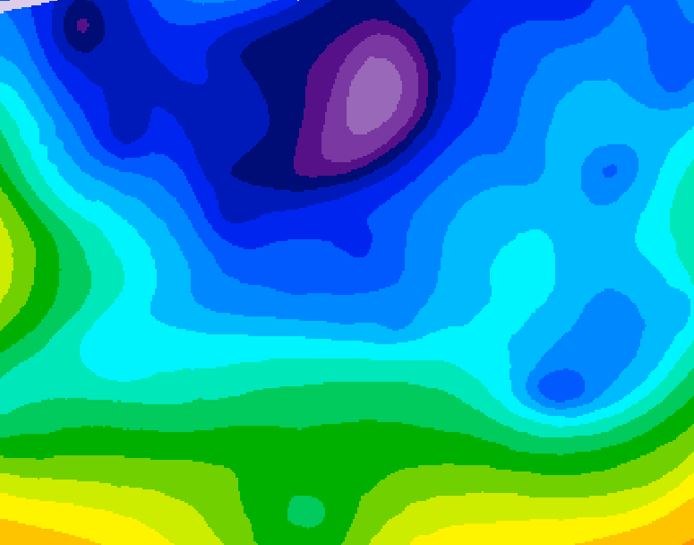 GDPS 500 millibar geopotential height 156 hour forecast chart for Canada based on 2026/02/08 1200Z data