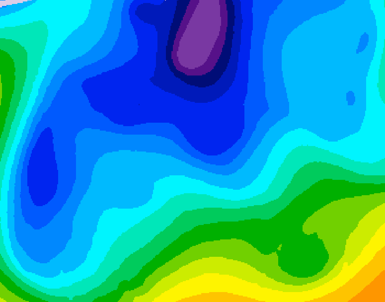 GDPS 500 millibar geopotential height 204 hour forecast chart for Canada based on 2026/02/08 1200Z data