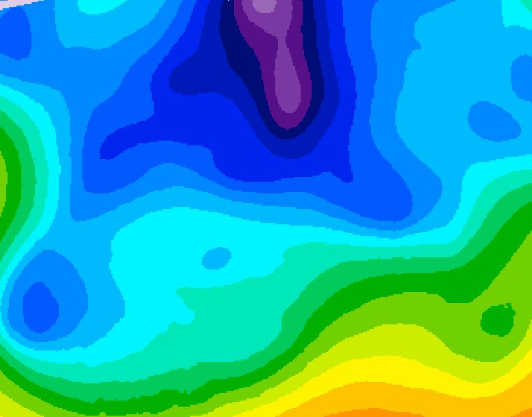 GDPS 500 millibar geopotential height 228 hour forecast chart for Canada based on 2026/02/08 1200Z data
