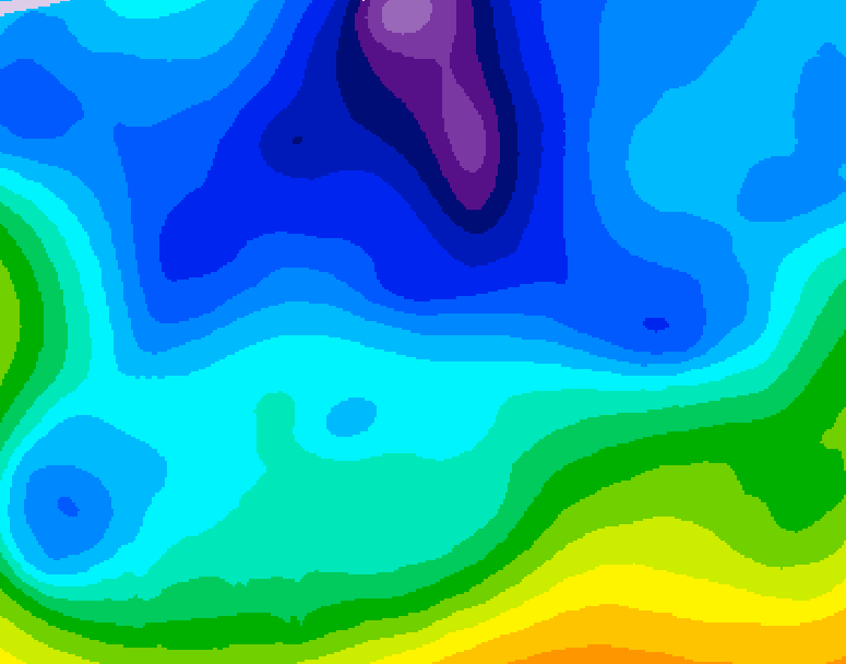 GDPS 500 millibar geopotential height 234 hour forecast chart for Canada based on 2026/02/08 1200Z data