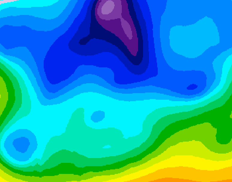 GDPS 500 millibar geopotential height 240 hour forecast chart for Canada based on 2026/02/08 1200Z data