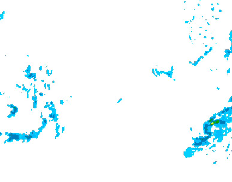 GDPS precipitation 006 hour forecast chart for Canada based on 2026/02/08 0000Z data