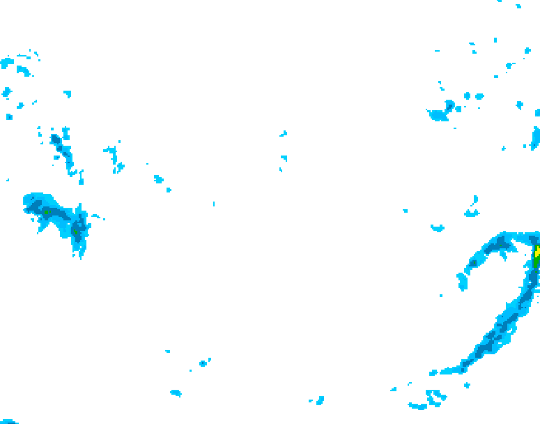 GDPS precipitation 102 hour forecast chart for Canada based on 2026/02/08 0000Z data