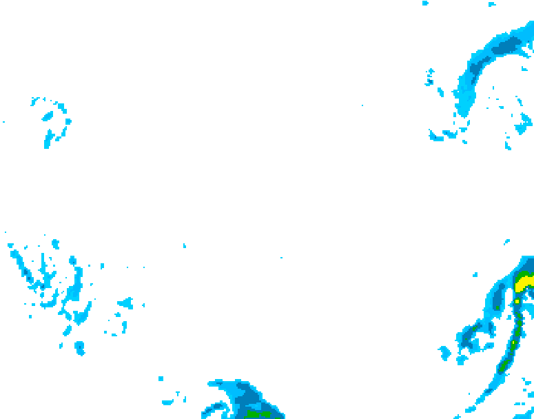 GDPS precipitation 156 hour forecast chart for Canada based on 2026/02/08 0000Z data