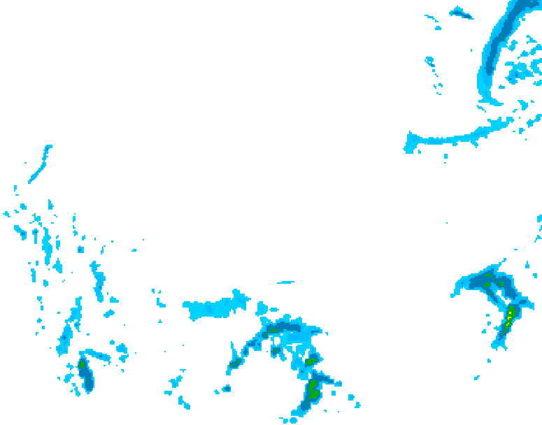 GDPS precipitation 222 hour forecast chart for Canada based on 2026/02/08 0000Z data