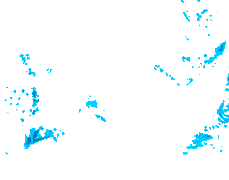 GDPS precipitation 012 hour forecast chart for Canada based on 2026/02/08 1200Z data