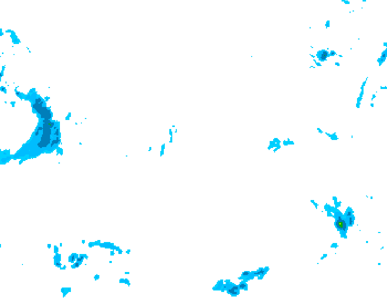 GDPS precipitation 072 hour forecast chart for Canada based on 2026/02/08 1200Z data
