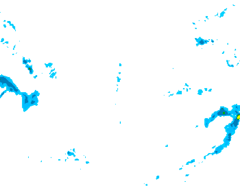 GDPS precipitation 084 hour forecast chart for Canada based on 2026/02/08 1200Z data
