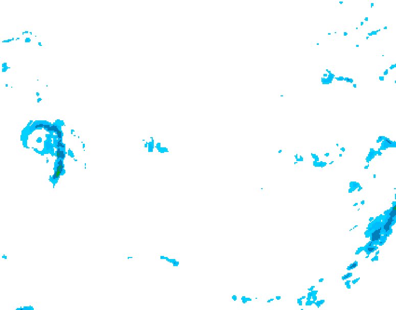 GDPS precipitation 096 hour forecast chart for Canada based on 2026/02/08 1200Z data