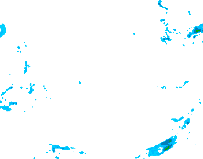 GDPS precipitation 126 hour forecast chart for Canada based on 2026/02/08 1200Z data