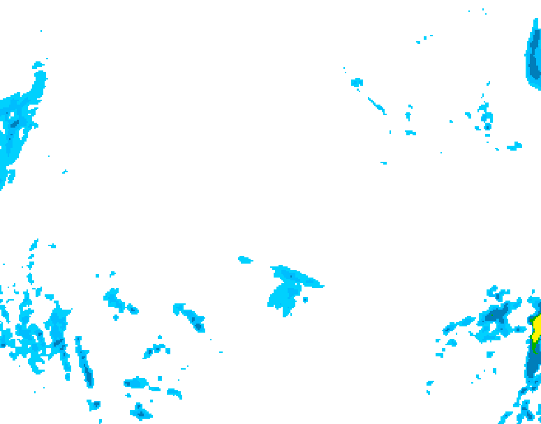 GDPS precipitation 222 hour forecast chart for Canada based on 2026/02/08 1200Z data