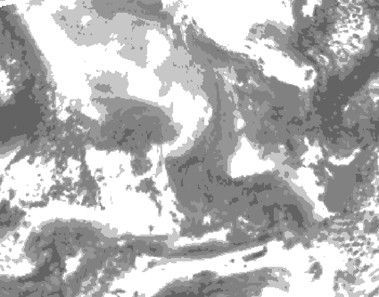 GDPS total cloud 060 hour forecast chart for Canada based on 2026/02/08 1200Z data