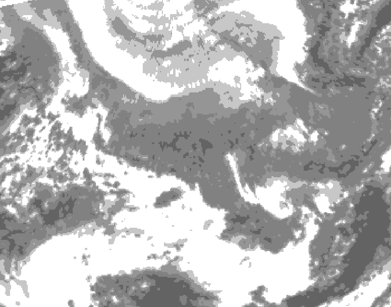 GDPS total cloud 138 hour forecast chart for Canada based on 2026/02/08 1200Z data