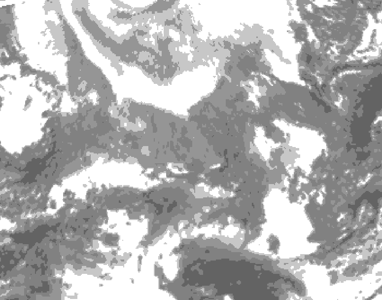 GDPS total cloud 168 hour forecast chart for Canada based on 2026/02/08 1200Z data