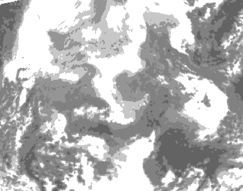 GDPS total cloud 198 hour forecast chart for Canada based on 2026/02/08 1200Z data