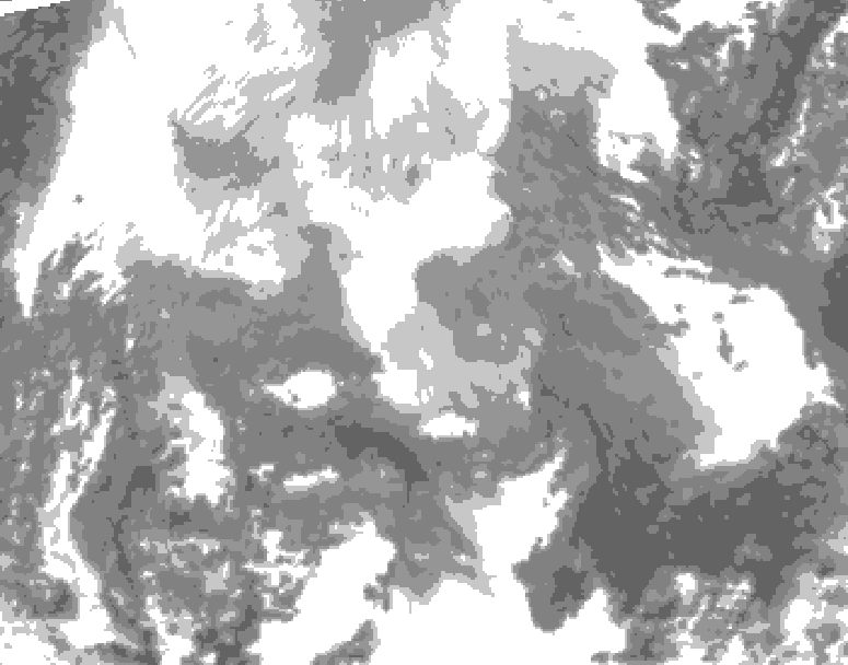 GDPS total cloud 204 hour forecast chart for Canada based on 2026/02/08 1200Z data