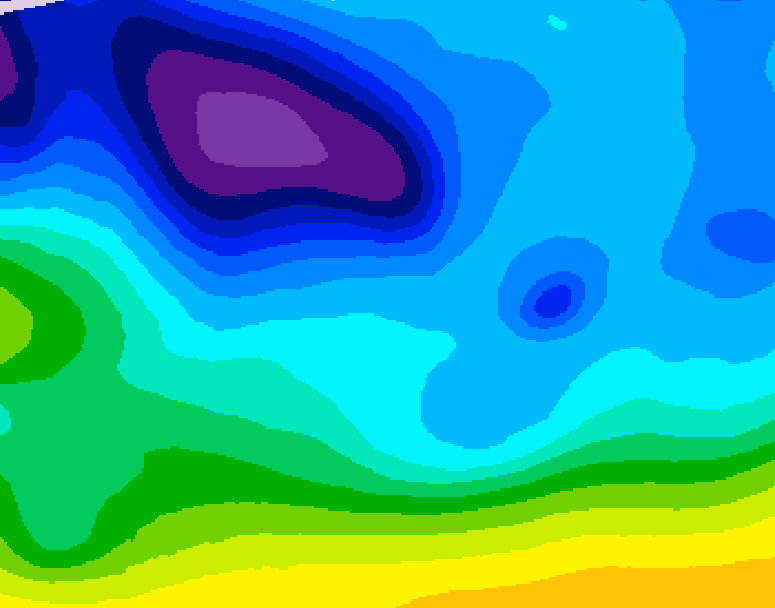 GDPS 500 millibar geopotential height 048 hour forecast chart for Canada based on 2026/02/09 0000Z data
