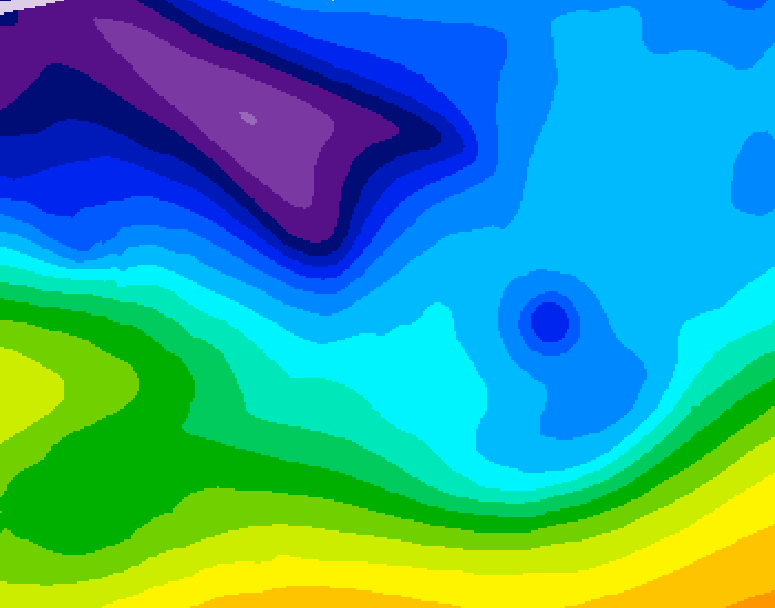 GDPS 500 millibar geopotential height 066 hour forecast chart for Canada based on 2026/02/09 0000Z data