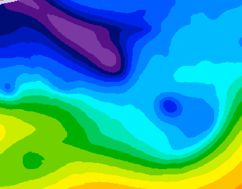 GDPS 500 millibar geopotential height 078 hour forecast chart for Canada based on 2026/02/09 0000Z data