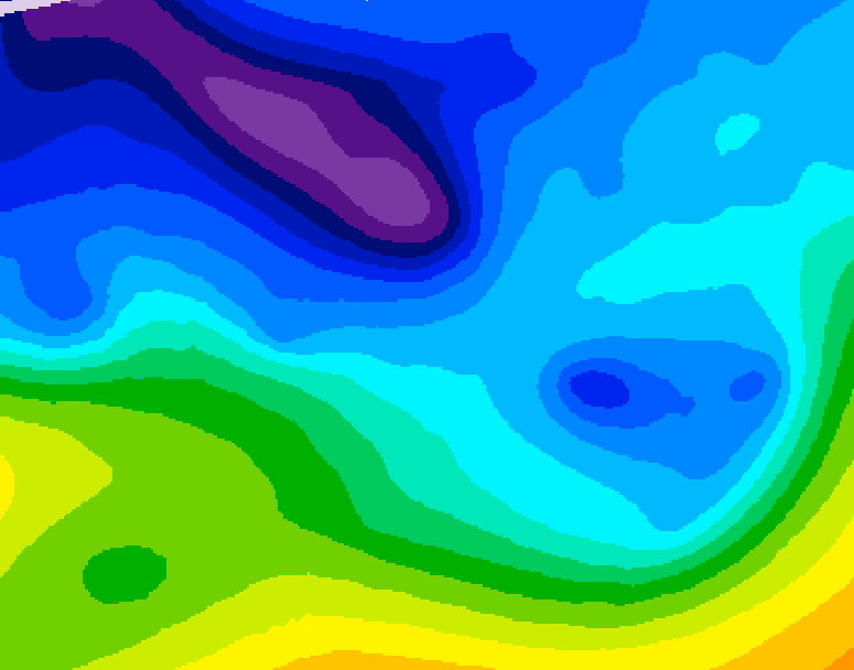 GDPS 500 millibar geopotential height 084 hour forecast chart for Canada based on 2026/02/09 0000Z data