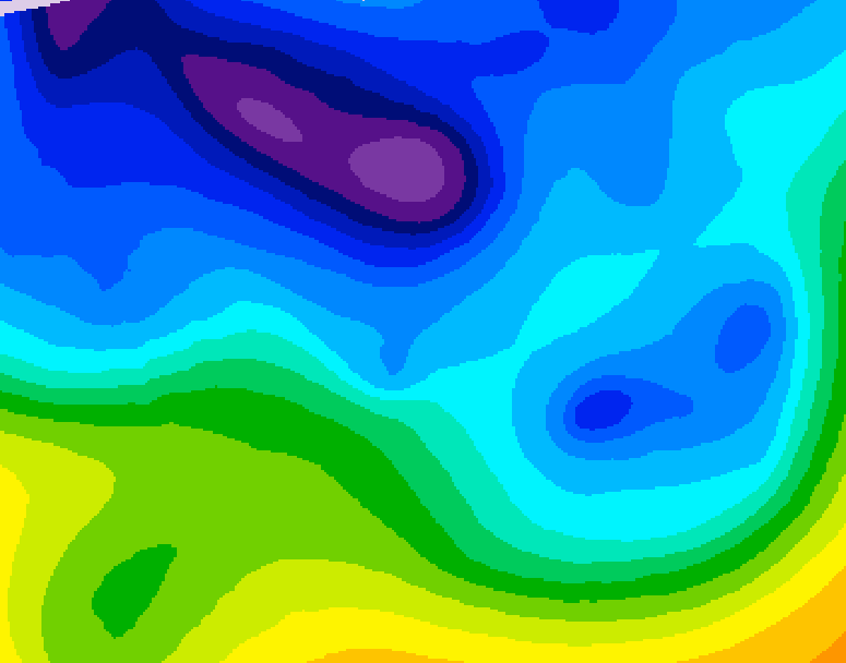 GDPS 500 millibar geopotential height 096 hour forecast chart for Canada based on 2026/02/09 0000Z data