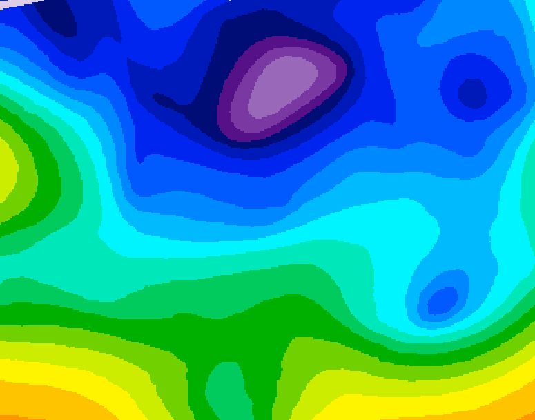GDPS 500 millibar geopotential height 138 hour forecast chart for Canada based on 2026/02/09 0000Z data
