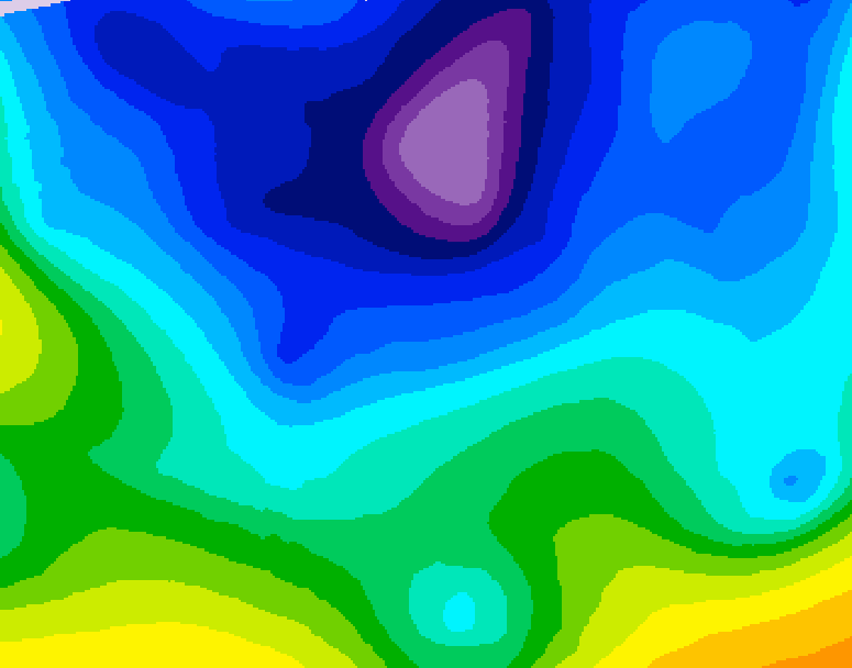 GDPS 500 millibar geopotential height 156 hour forecast chart for Canada based on 2026/02/09 0000Z data