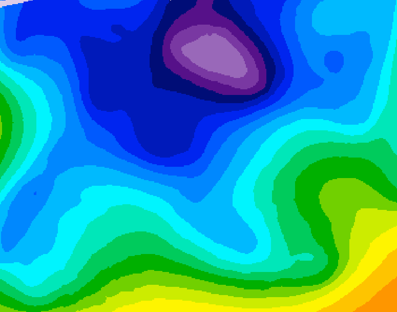 GDPS 500 millibar geopotential height 192 hour forecast chart for Canada based on 2026/02/09 0000Z data