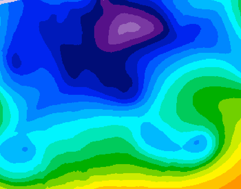 GDPS 500 millibar geopotential height 210 hour forecast chart for Canada based on 2026/02/09 0000Z data