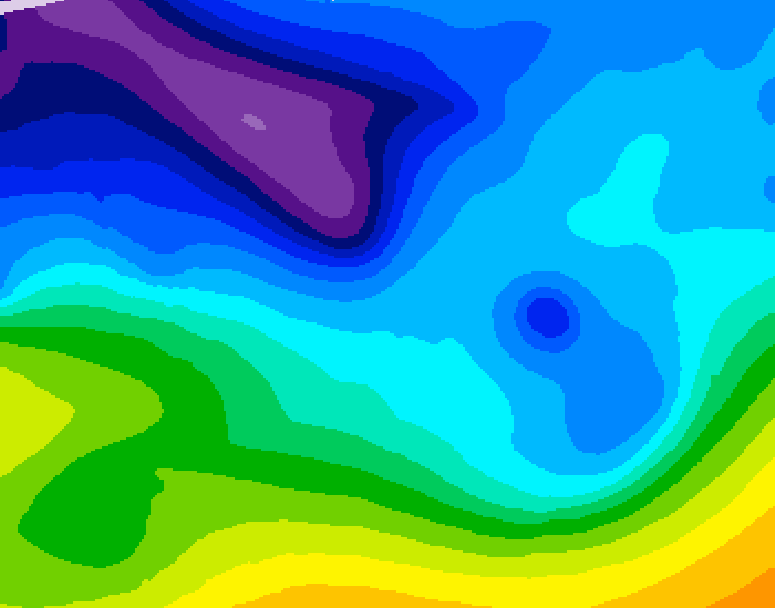GDPS 500 millibar geopotential height 060 hour forecast chart for Canada based on 2026/02/09 1200Z data