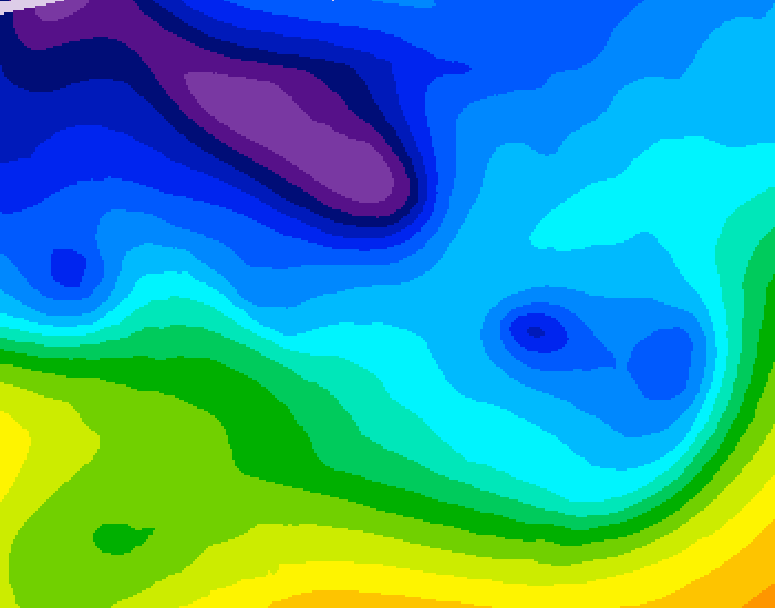 GDPS 500 millibar geopotential height 072 hour forecast chart for Canada based on 2026/02/09 1200Z data