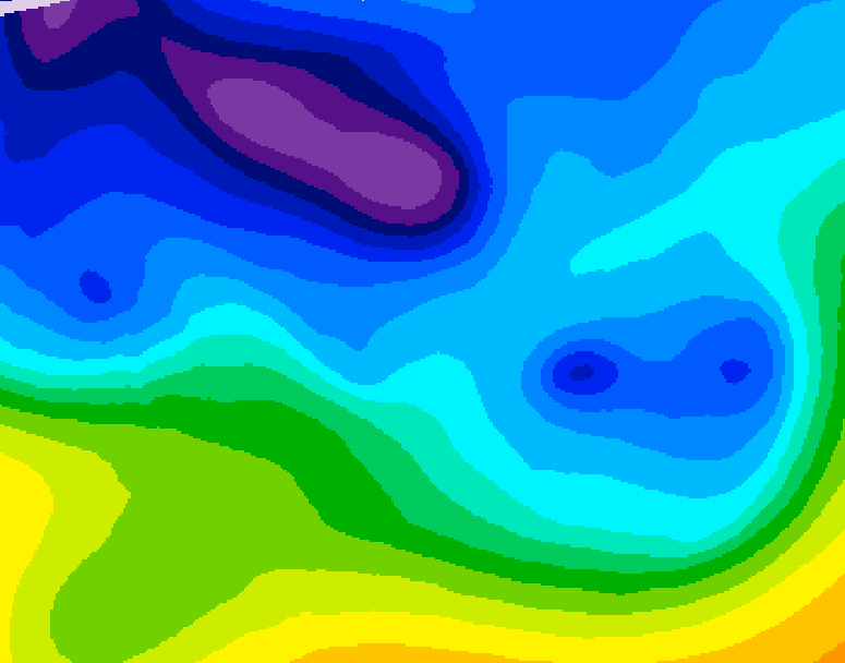 GDPS 500 millibar geopotential height 078 hour forecast chart for Canada based on 2026/02/09 1200Z data