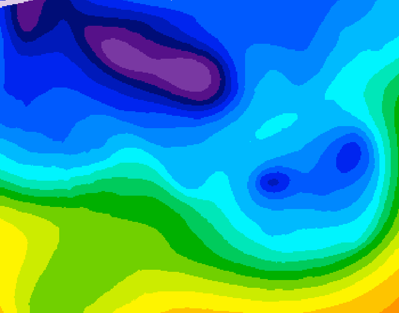GDPS 500 millibar geopotential height 084 hour forecast chart for Canada based on 2026/02/09 1200Z data