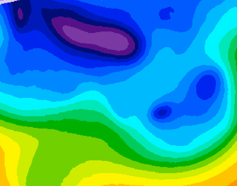 GDPS 500 millibar geopotential height 090 hour forecast chart for Canada based on 2026/02/09 1200Z data