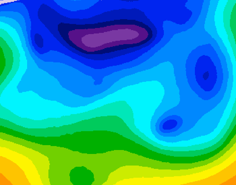 GDPS 500 millibar geopotential height 108 hour forecast chart for Canada based on 2026/02/09 1200Z data