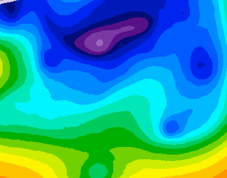 GDPS 500 millibar geopotential height 120 hour forecast chart for Canada based on 2026/02/09 1200Z data