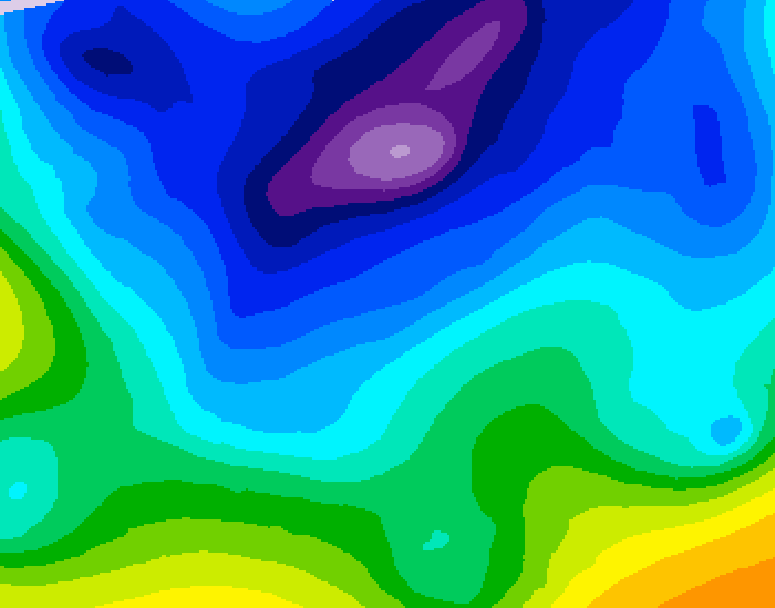 GDPS 500 millibar geopotential height 144 hour forecast chart for Canada based on 2026/02/09 1200Z data