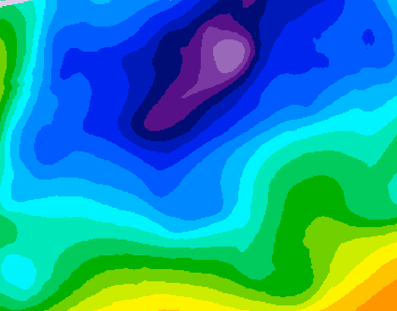 GDPS 500 millibar geopotential height 162 hour forecast chart for Canada based on 2026/02/09 1200Z data