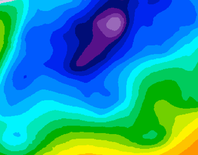 GDPS 500 millibar geopotential height 168 hour forecast chart for Canada based on 2026/02/09 1200Z data