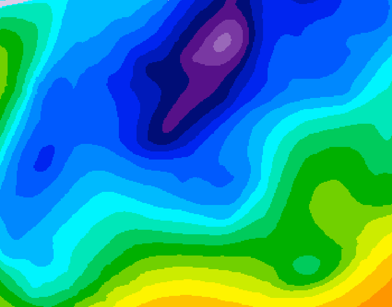 GDPS 500 millibar geopotential height 174 hour forecast chart for Canada based on 2026/02/09 1200Z data