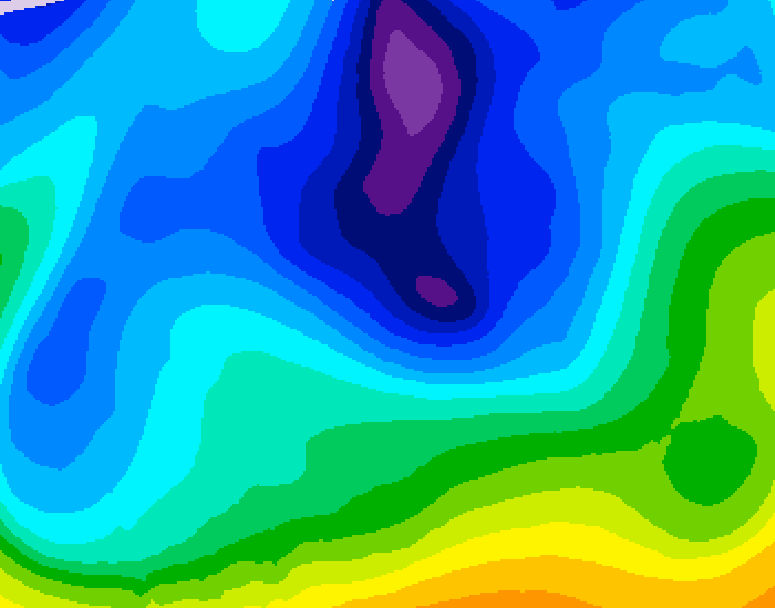 GDPS 500 millibar geopotential height 204 hour forecast chart for Canada based on 2026/02/09 1200Z data