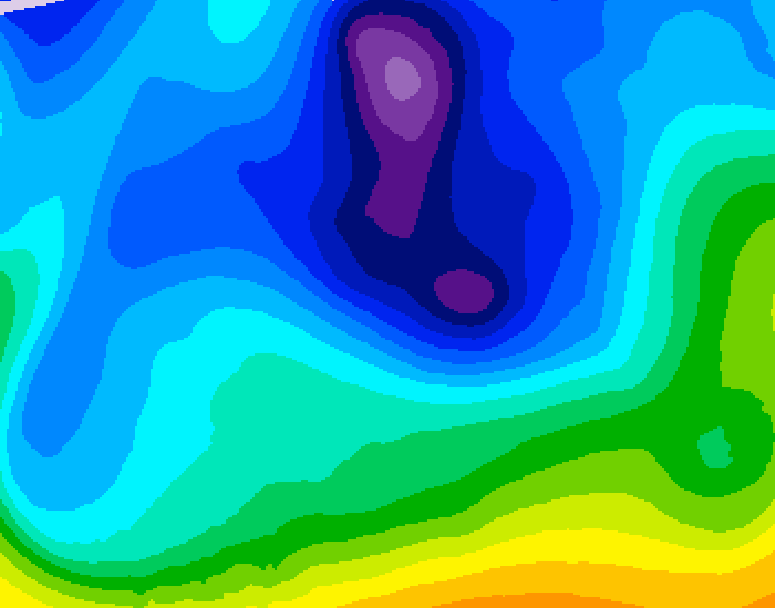 GDPS 500 millibar geopotential height 210 hour forecast chart for Canada based on 2026/02/09 1200Z data